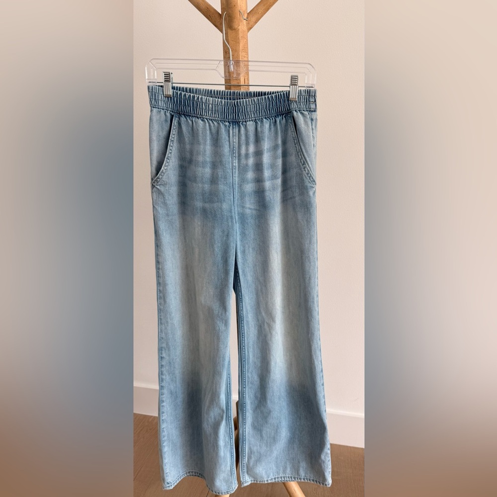 H & M Divided Light Wash Wide-Leg Jeans